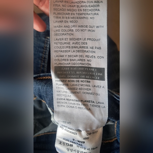 Levi's Size 9 Women's Distressed Skinny Jeans - Dark Blue - Picture 9 of 16